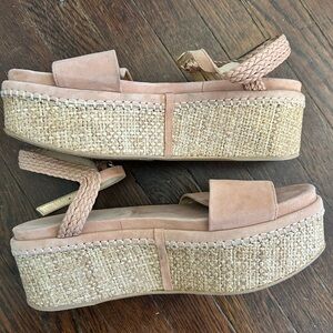 Stuart Weitzman Blush Suede Sandals